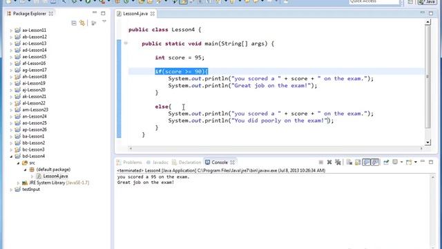 Java Tutorial - 04 - Using If-Else to Make Decisions смотреть онлайн