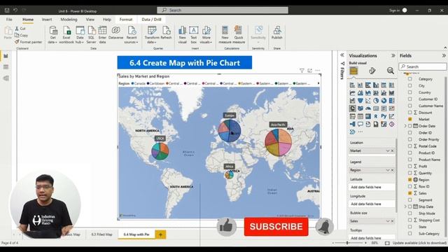 6.4 How to Create Map with Pie Chart -Power BI | Data Analyst Lecture for Beginner | Nishant Bhaiya смотреть онлайн