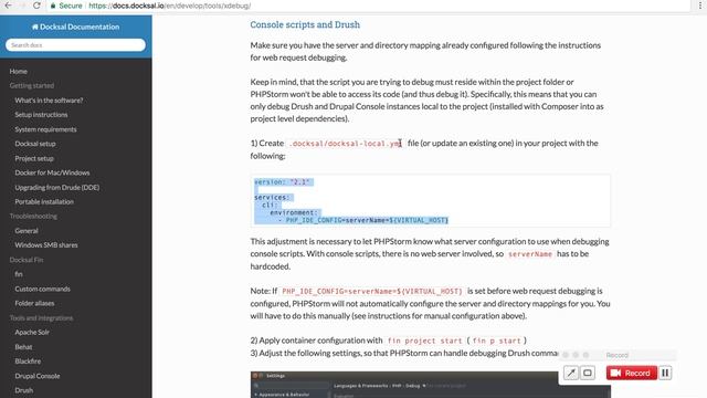 Debugging console scripts with Xdebug and PHPStorm in Docksal смотреть онлайн