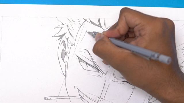 How to Draw - Zoro in 10 minute || pencil Sketch Tutorial смотреть онлайн