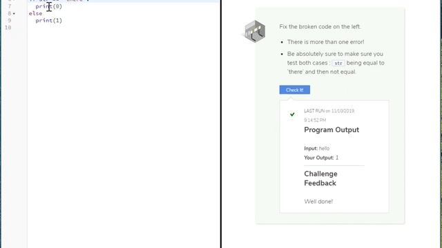 IT-140 Introduction to Python Fix the errors Codio Challenge 2. 9. смотреть онлайн