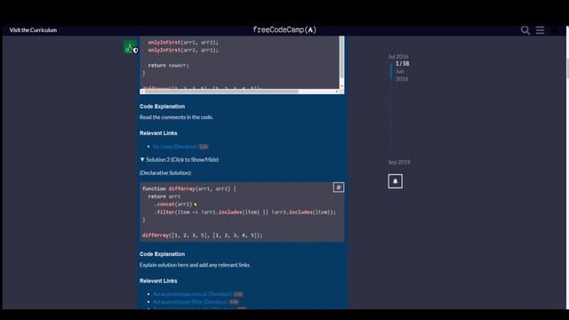 freeCodeCamp JS Intermediate Algorithm 1-2 смотреть онлайн