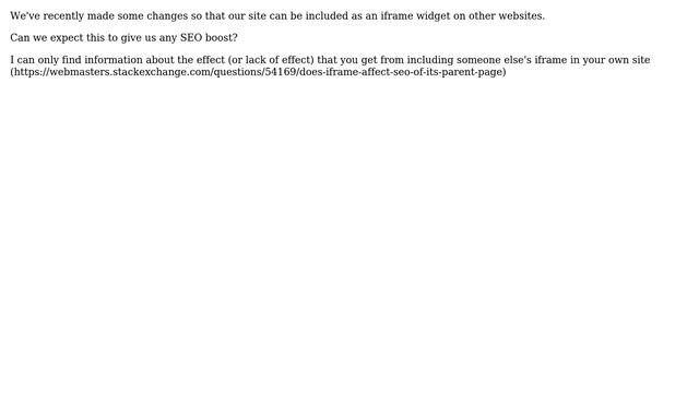 Webmasters: SEO effects of being embedded on other websites смотреть онлайн