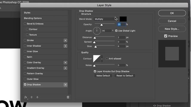 Drop Shadow Text in Photoshop смотреть онлайн