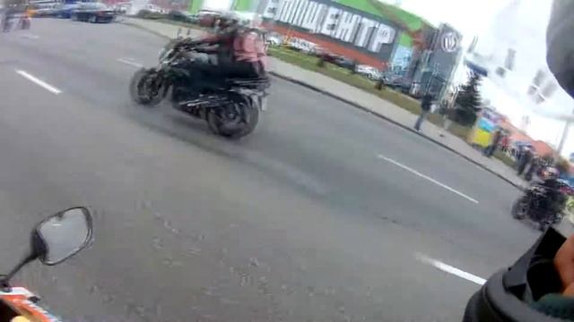 Перекрытие (закрытие) мотосезона 2018 в Киеве. Краткое видео события. смотреть онлайн