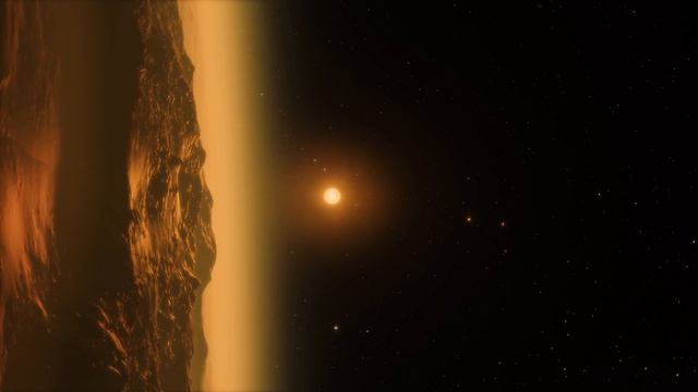 Fly through of the TRAPPIST 1 planetary system смотреть онлайн