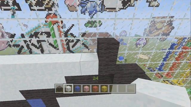 Kitty Pixel art Minecraft Tutorial / Como hacer a Hello Kitty en Minecraft смотреть онлайн