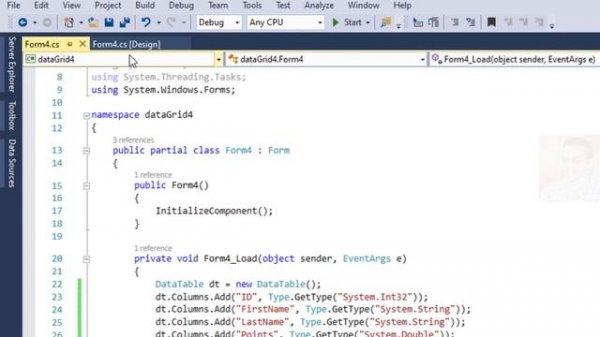 C# tutorial: datagridview get cell value from selected row in C#
