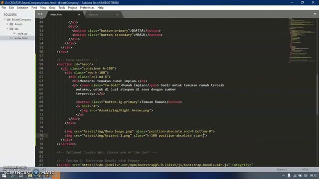 Membuat Website Company Profile Perusahaan Property l Slicing Design Figma to Bootstrap 5 l Hero смотреть онлайн