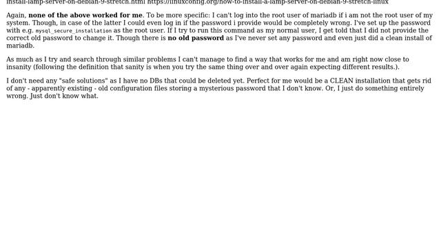 Can't setup/clean reinstall MariaDB/MySQL on Debian Stretch 9 (2 Solutions!!) смотреть онлайн