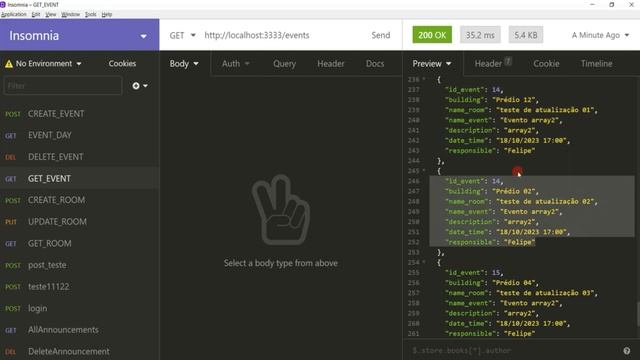 05 - EventsController - Parte 02 - Agendamento de Eventos com TypeScript, Knex e SQlite смотреть онлайн