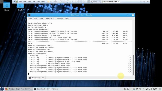 Safe installation of MySQL in Fedora 28, step by step смотреть онлайн