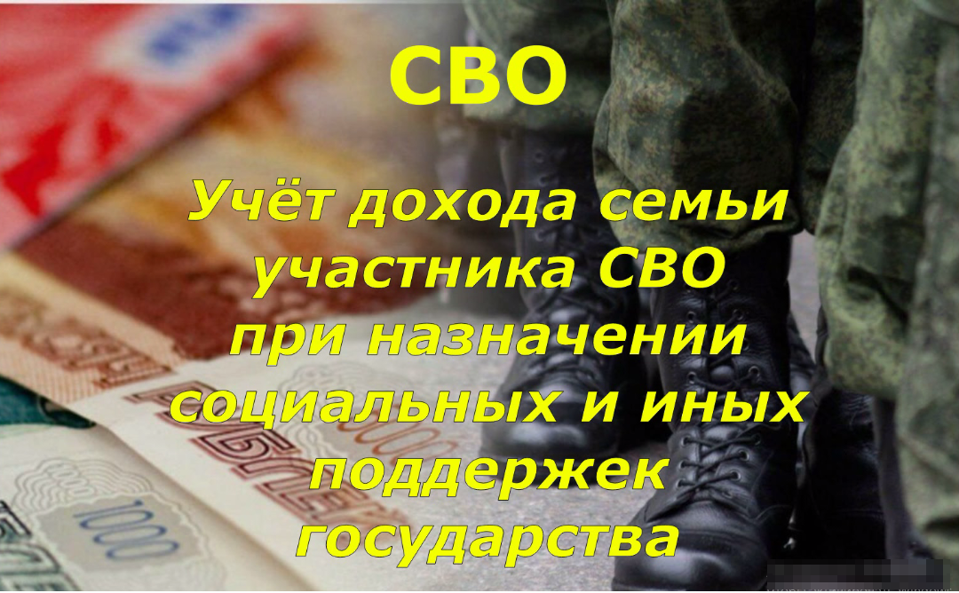 СВО. Учёт дохода семей участников СВО при назначении социальных и иных поддержек государства. смотреть онлайн