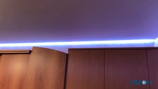 Парящий натяжной потолок с RGB подсветкой в спальне смотреть онлайн