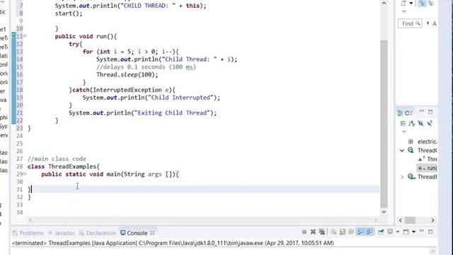 Advanced Java- Create a Thread and Extend Thread смотреть онлайн