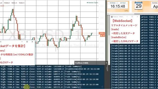 【BitMEX】WebSocketを使ってリアルタイムにOHLCVデータを構築する смотреть онлайн
