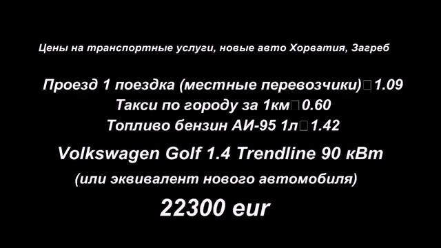 Цены в столице Загреб Хорватия на продукты жилье транспорт смотреть онлайн