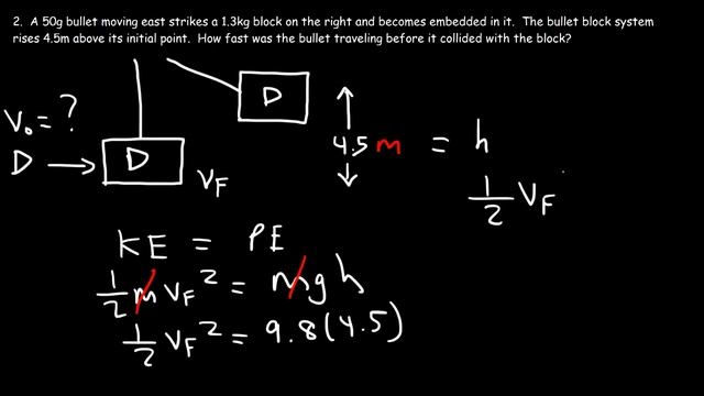 Ballistic Pendulum Physics Problems - Conservation of Momentum & Energy - Inelastic Collisions смотреть онлайн