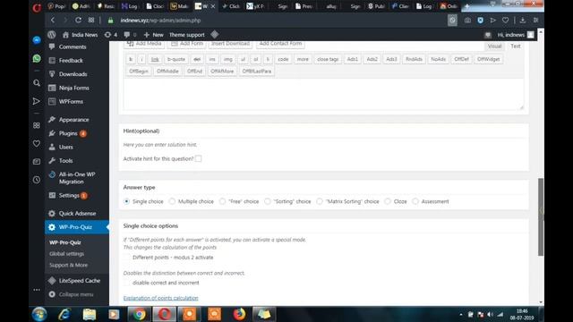 How to Add Quiz, Test System in Wordpress Website in Hindi смотреть онлайн