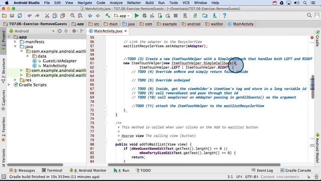 Android Tutorials by JavaCourseDrive - Removing Guests | SQLite Android смотреть онлайн