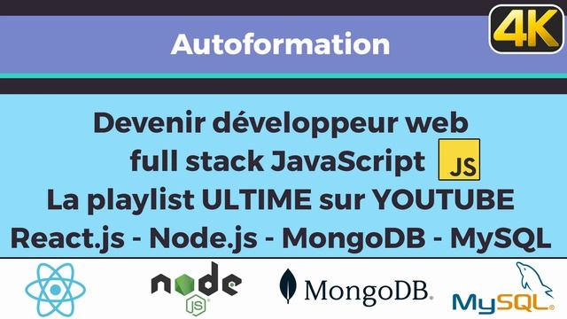 Devenir développeur web full stack javascript - React.js Node.js Express MongoDB MySQL смотреть онлайн