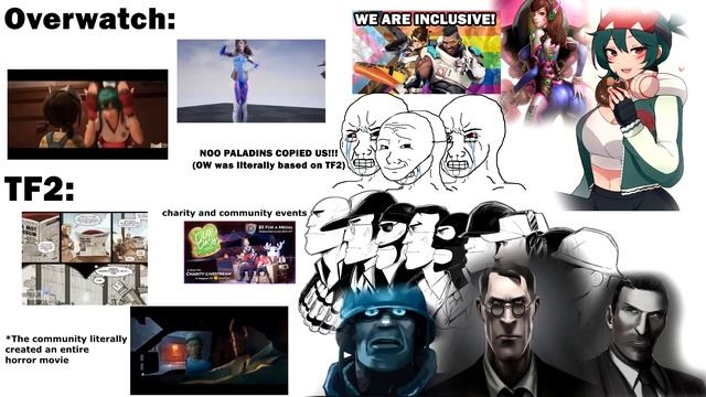 Overwatch vs TF2 смотреть онлайн