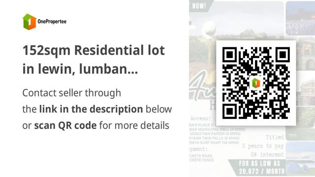 152sqm Residential lot in lewin, lumban laguna смотреть онлайн