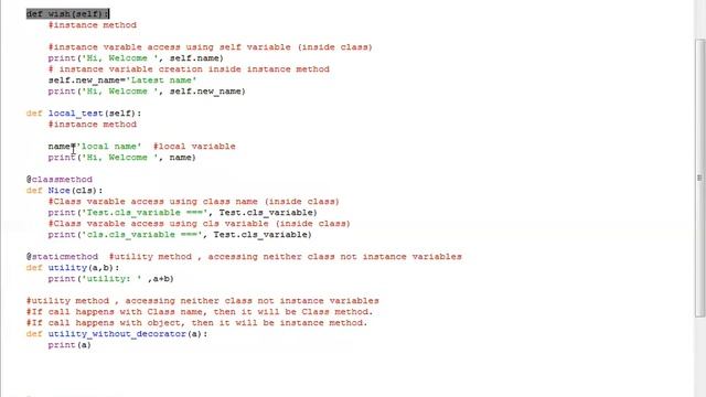 Python variables and methods смотреть онлайн