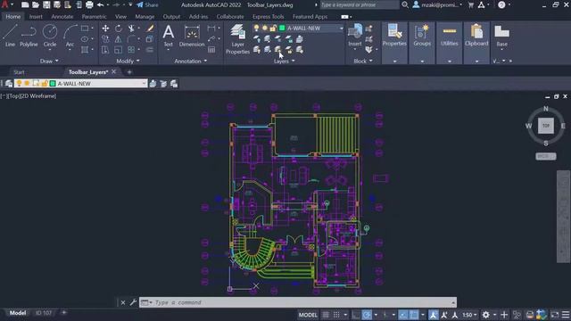 Show layers in Toolbar | -TOOLBAR | AutoCAD Tips in 60 Seconds смотреть онлайн