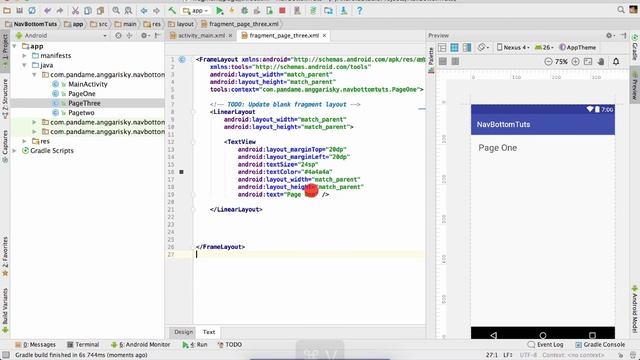 Animation Bottom Navigation Fragment in Android Studio Tutorial смотреть онлайн