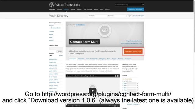 Contact Form Multi WordPress Plugin - Installation Tutorial смотреть онлайн
