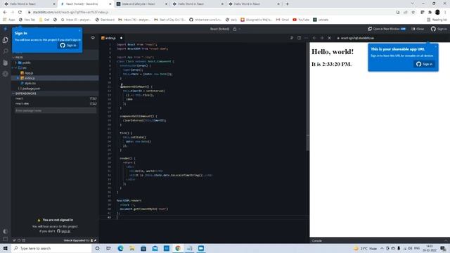 3.React JS State and Lifecycle Methods смотреть онлайн