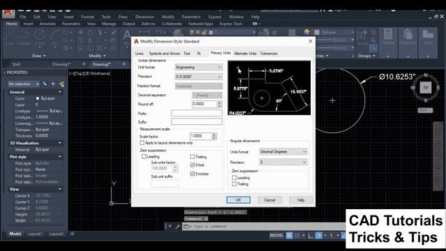 AutoCAD dimension in feet and inches, AutoCAD draw objects in feet and inches, AutoCAD Feet Inches смотреть онлайн