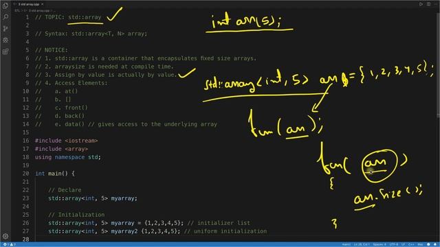 std array C++ смотреть онлайн