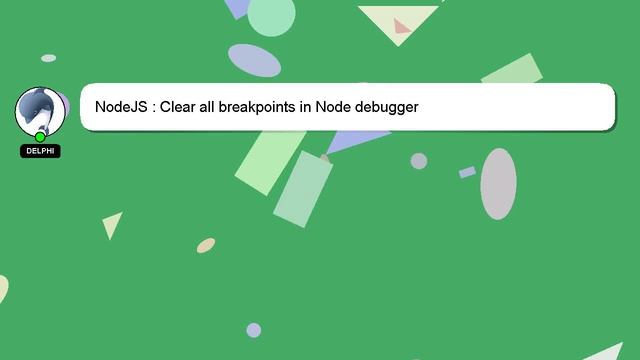 NodeJS : Clear all breakpoints in Node debugger смотреть онлайн