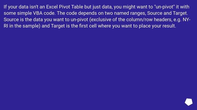 How to "unpivot" or "reverse pivot" in Excel? смотреть онлайн