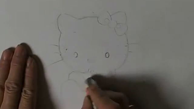 рисуем, хелло китти, как рисовать карандашом, sketch drawing, hello kitti смотреть онлайн