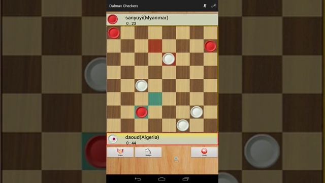 Spanish checkers games of San Yu Yi(Myanmar) and daoud(Algeria)/played date (3.6.2016)/daoud(wins) смотреть онлайн