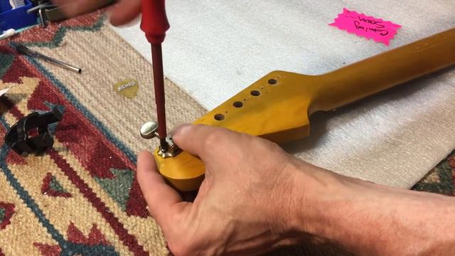 Pressing tuner bushings and installing vintage style tuning keys смотреть онлайн