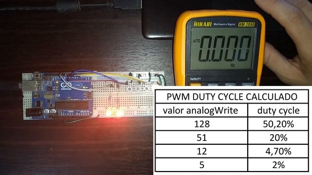 Medição de sinal PWM do arduino com multímetro смотреть онлайн