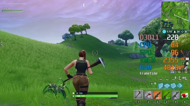 GeForce GTX 1060 3GB -- Intel Core i3-8100 -- Fortnite Battle Royale Benchmark VD Textures Ultra смотреть онлайн