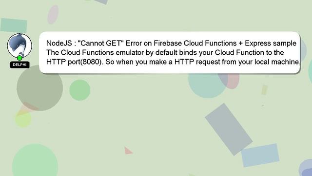 NodeJS : "Cannot GET" Error on Firebase Cloud Functions + Express sample смотреть онлайн