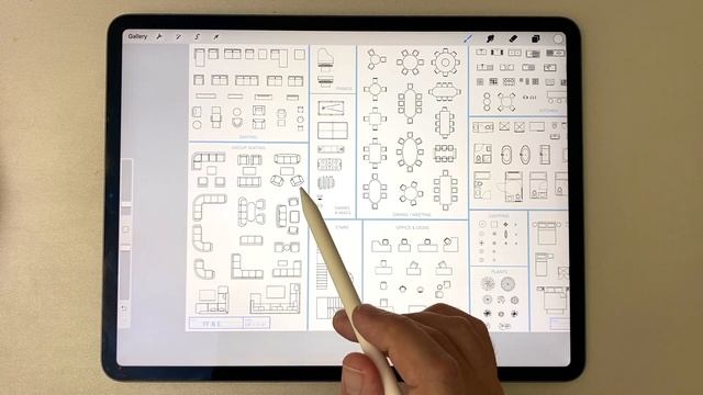 FF&E Furniture Templates For Procreate Designers