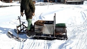 мотобуксировщик Forza 15 сломал лыжный модуль.