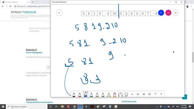 Data structures - Exercise - Tracing MergeSort смотреть онлайн