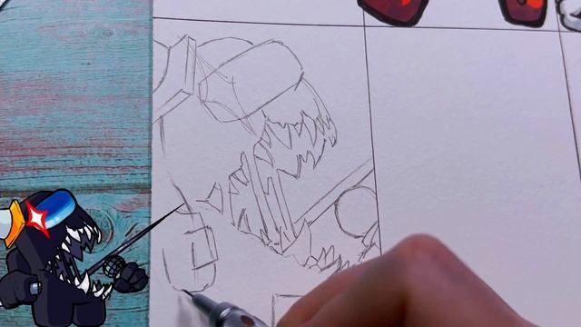 Drawing Imposter/ Among us V2+V3/ (Step by Step)/ fnf drawing? смотреть онлайн