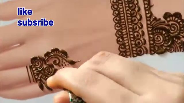 Easy mehendi design for back hand||latest 2020 palm mehendi design||New style mehendi смотреть онлайн