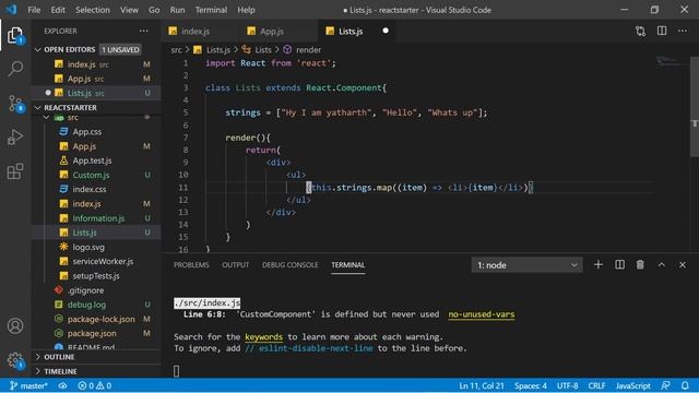 Lists and keys in React | React Tutorials смотреть онлайн