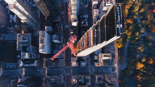 111 West 57th Steinway Tower 5k drone. смотреть онлайн