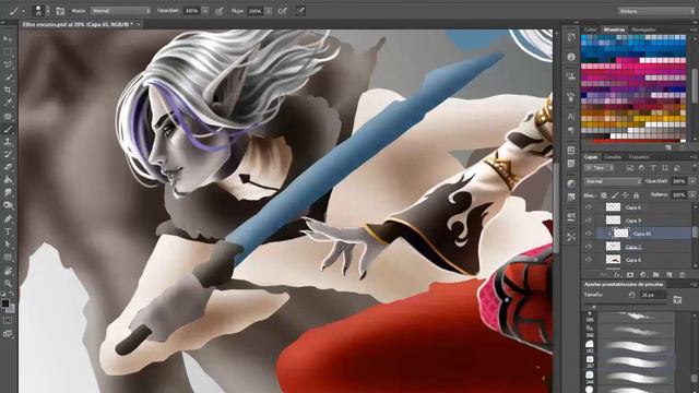 Marittza et Nosfere, Lineage 2 Dark elves speedpainting. смотреть онлайн